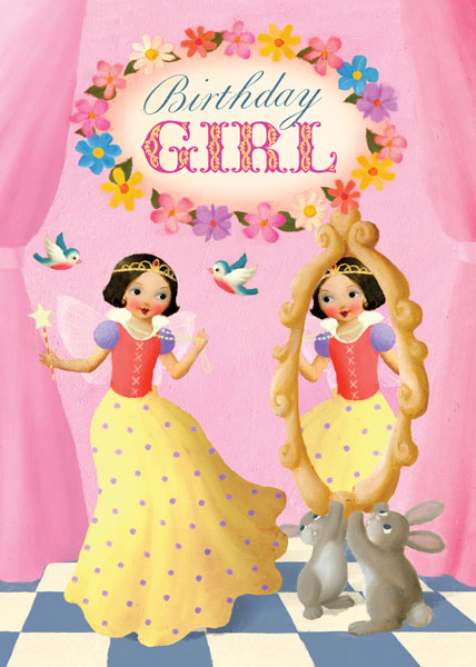 Birthday Girl Greeting Card by Stephen Mackey